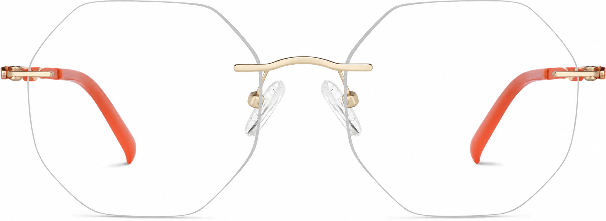 Orange Customizable Rimless Glasses · Orange · reference