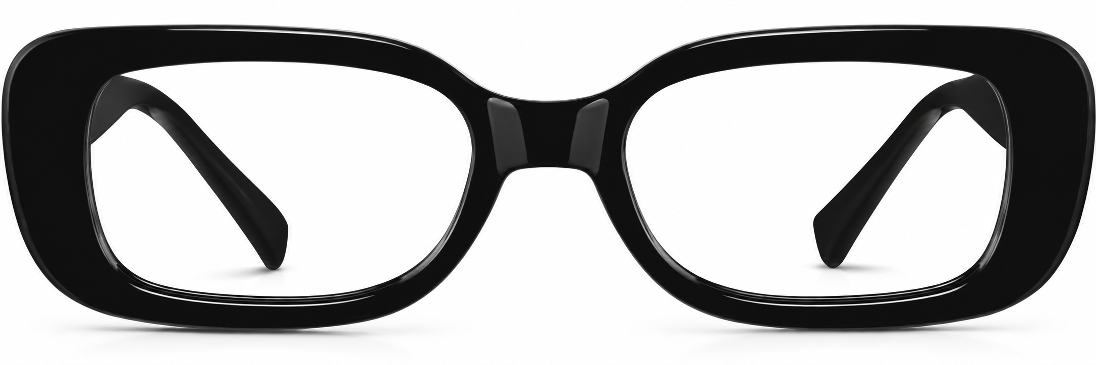 Black Rectangle Glasses · Black · reference