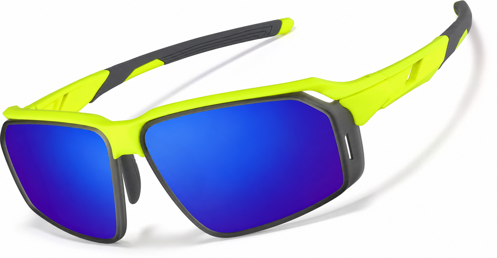 Rectangle Wrap-Around Sunglasses · Yellow · reference