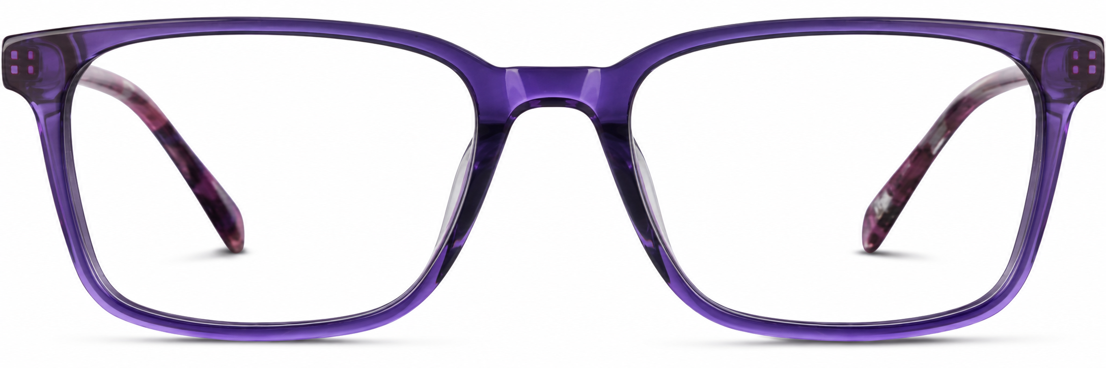 Violet Rectangle Glasses · Violet · reference