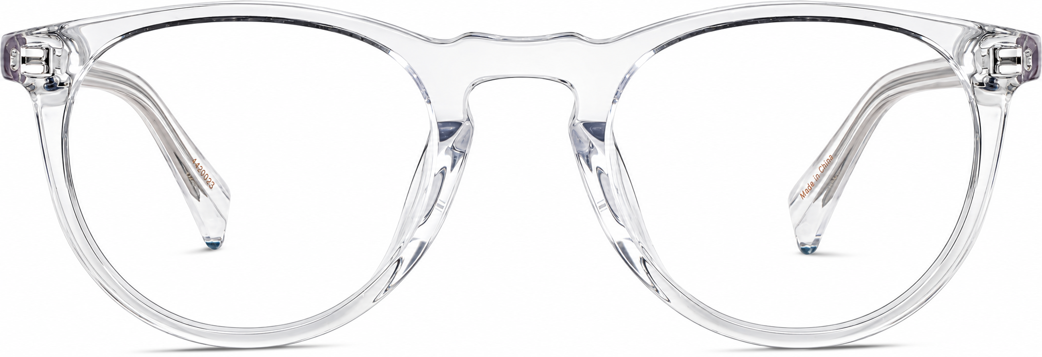 Clear Johnson Round Eyeglasses · Clear · reference