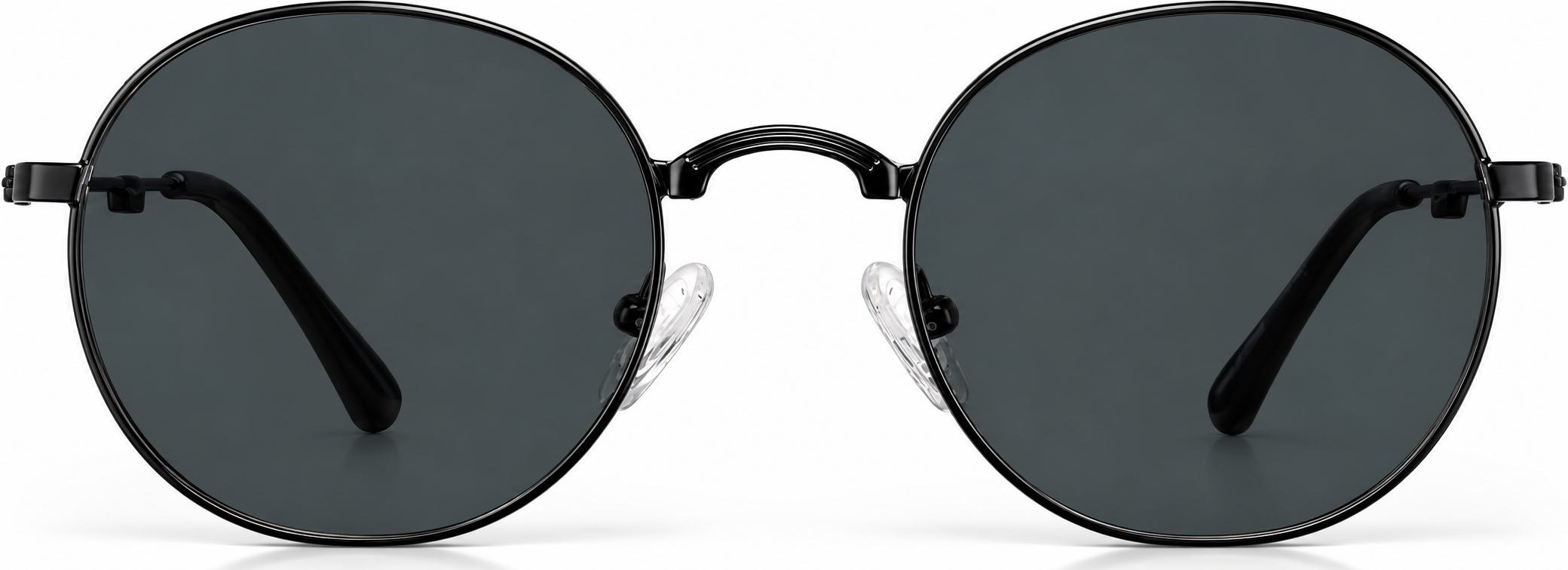 Black Foldable Round Sunglasses · Black · reference