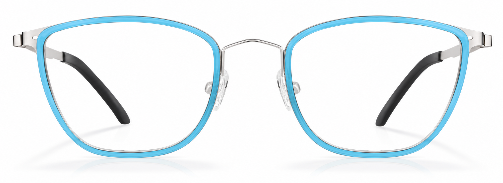 Aqua Blue Rectangle Glasses · Aqua Blue · reference