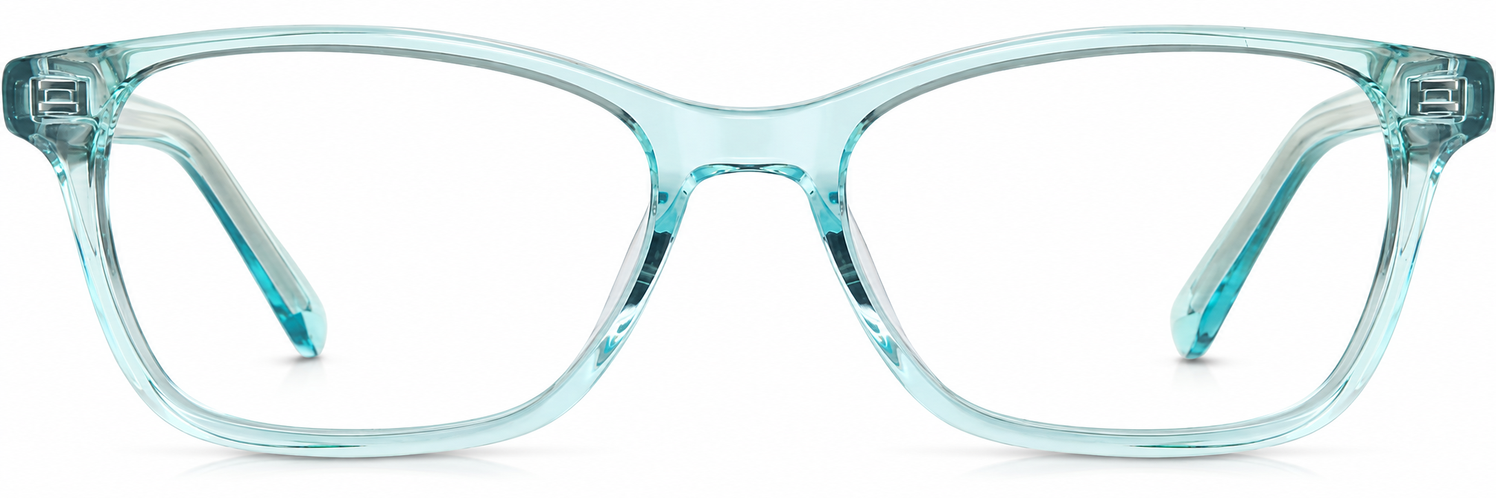 Aqua Kids' Rectangle Glasses · Aqua · reference