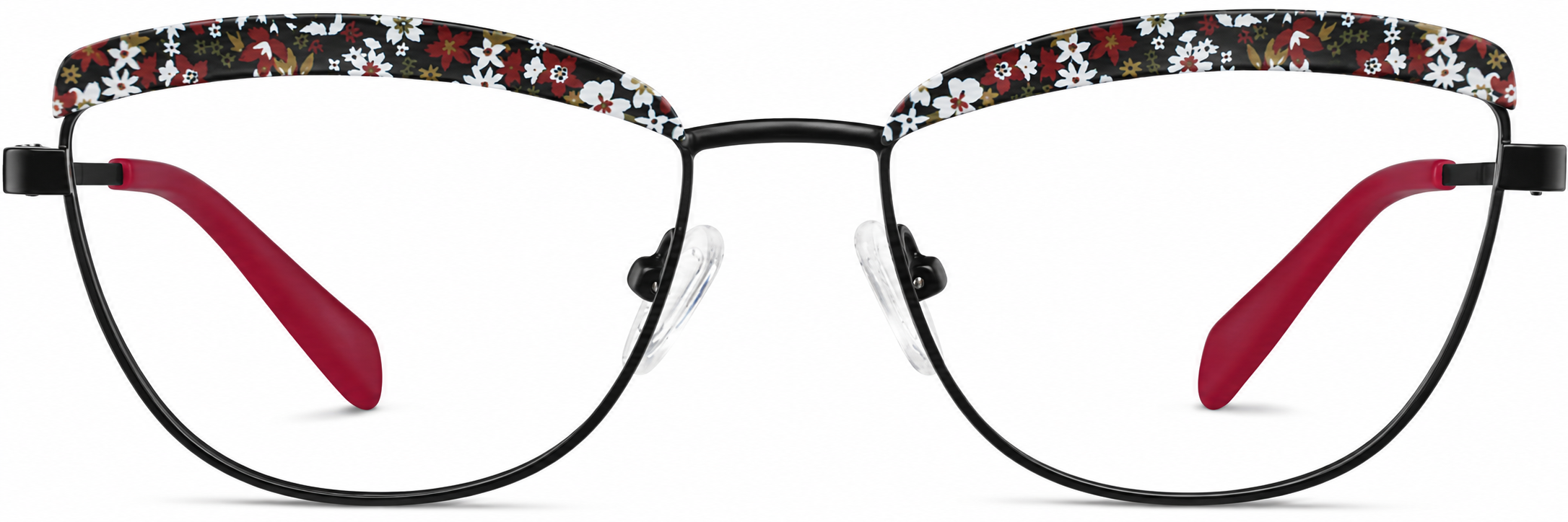 Red/Black Cat-Eye Glasses · Red/Black · reference