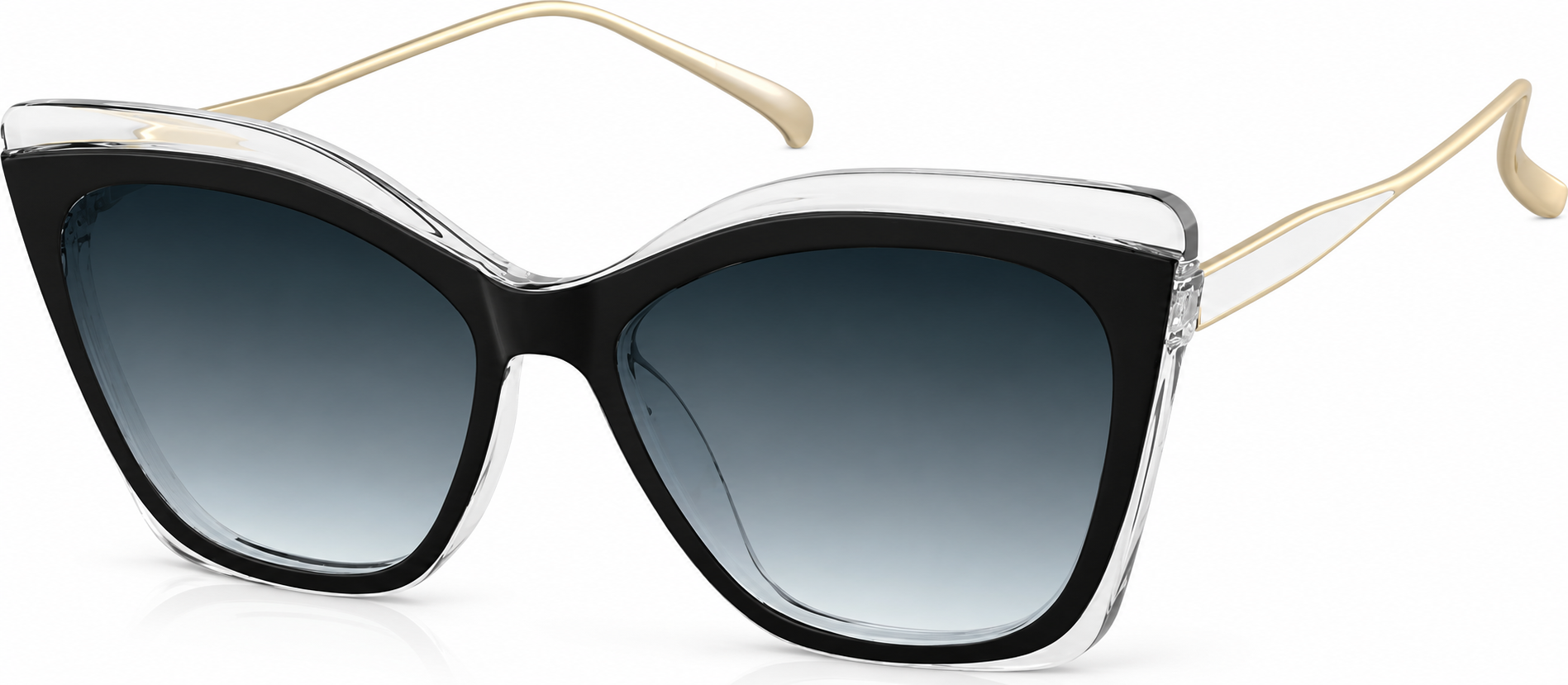 Black Cat-Eye Sunglasses · Black · reference