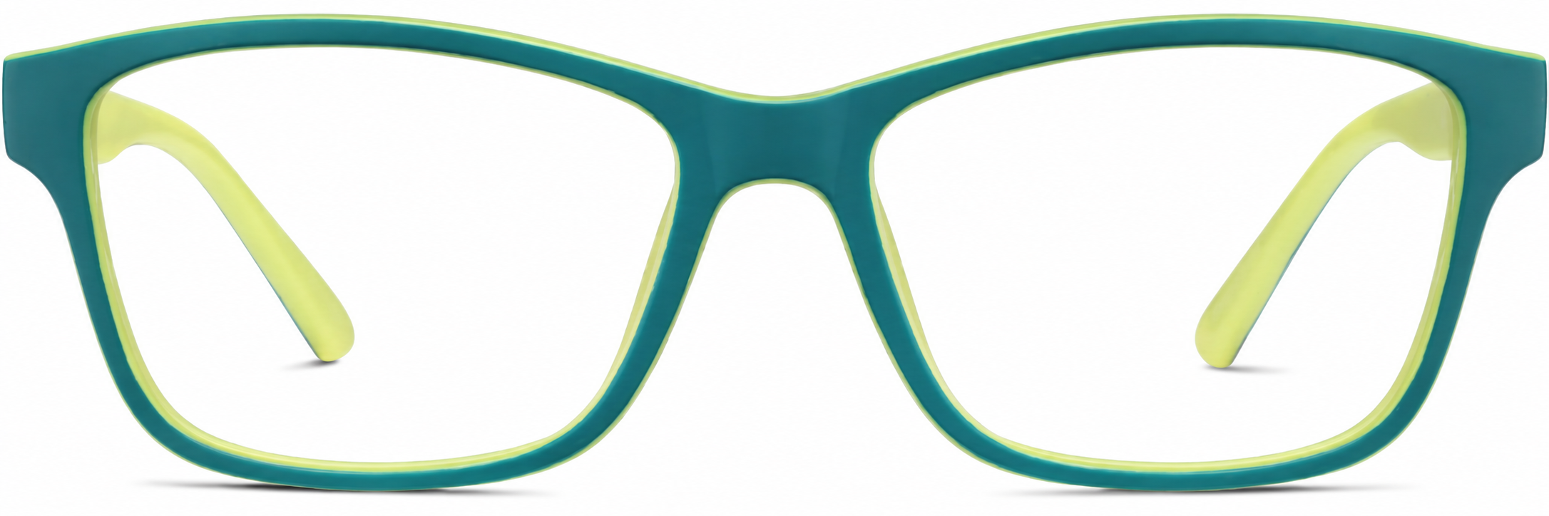 Green Kids' Square Glasses · Green · reference