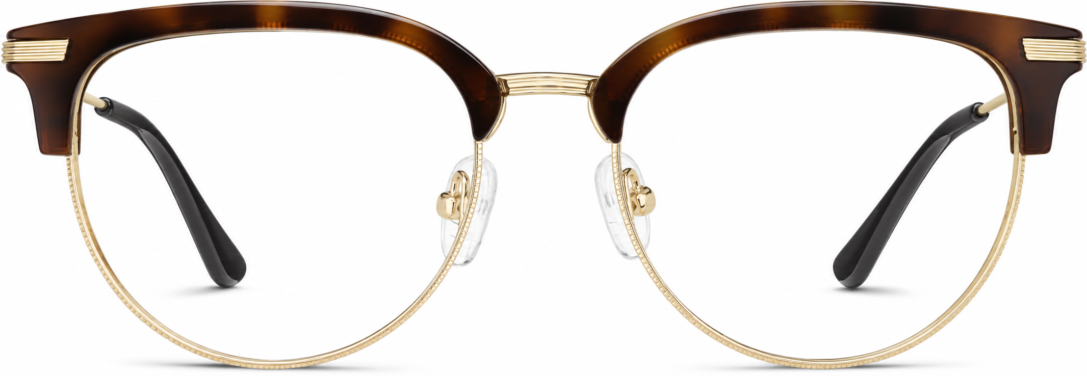 Tortoiseshell/Gold Browline Glasses · Tortoiseshell/Gold · reference