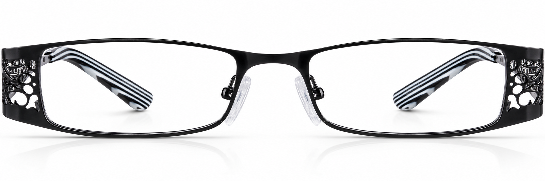 Black Rectangle Glasses · Black · reference