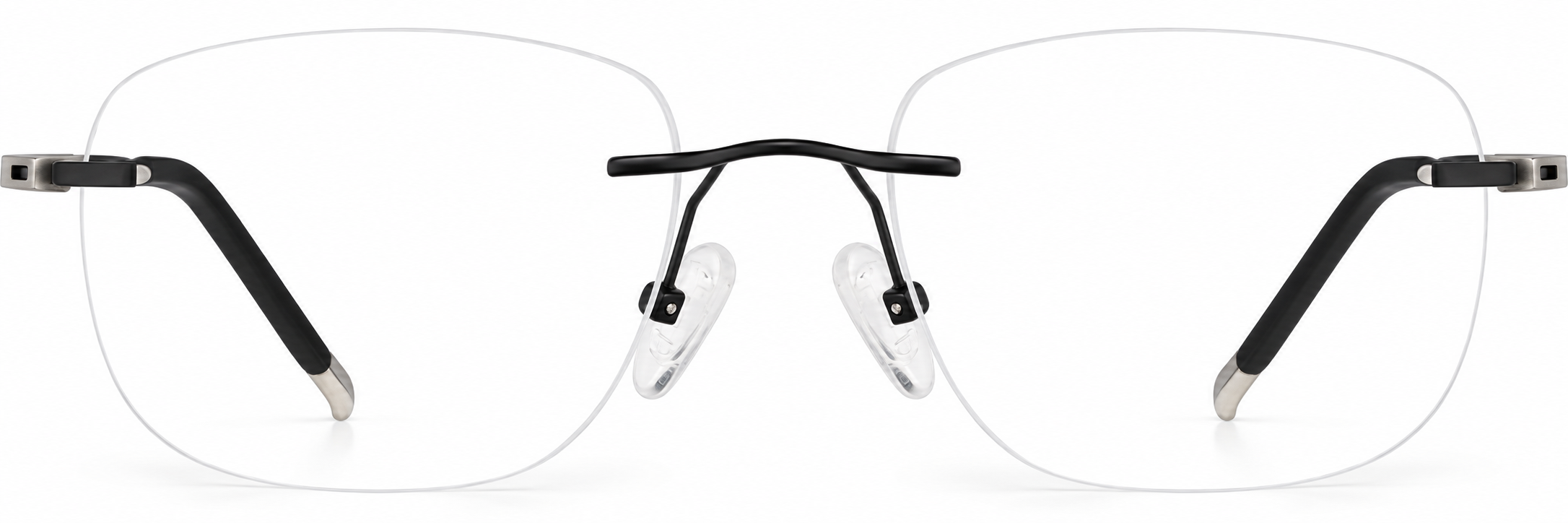Black Customizable Titanium Rimless Glasses · Black · reference