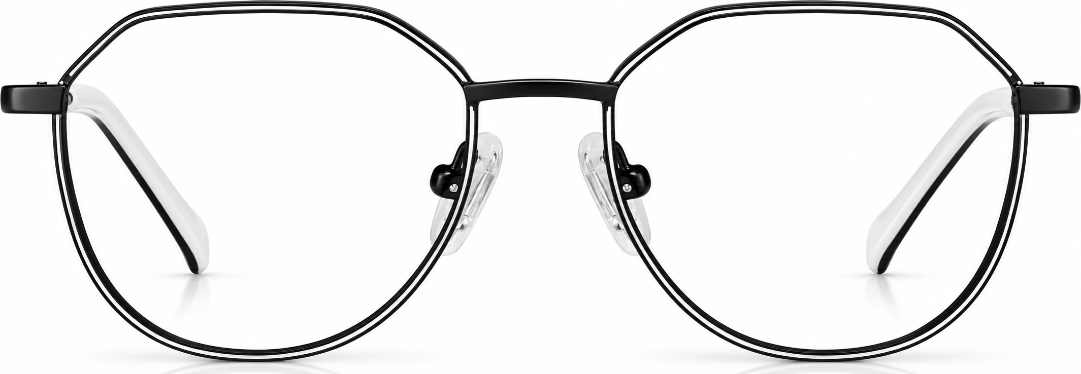 Black Geometric Glasses · Black · reference
