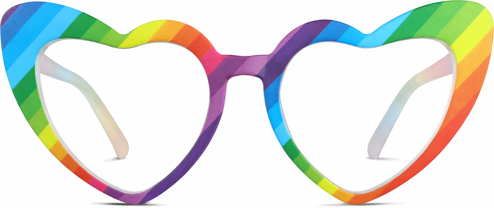 Rainbow Heart-Shaped Glasses · Rainbow · reference