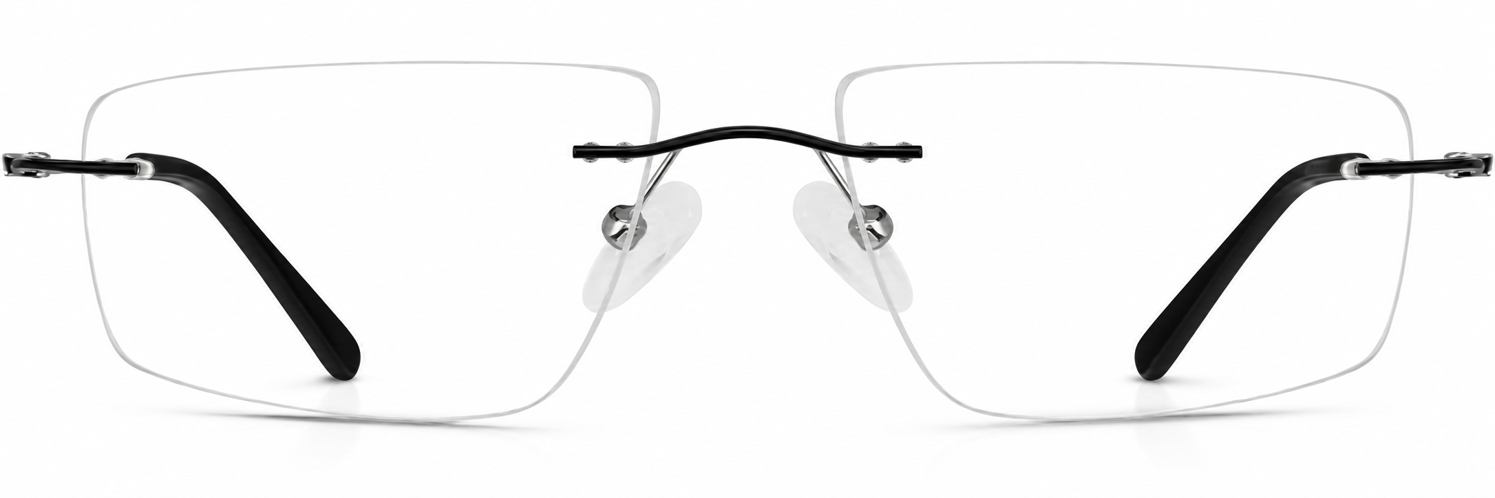 Black Customizable Rimless Glasses · Black · reference