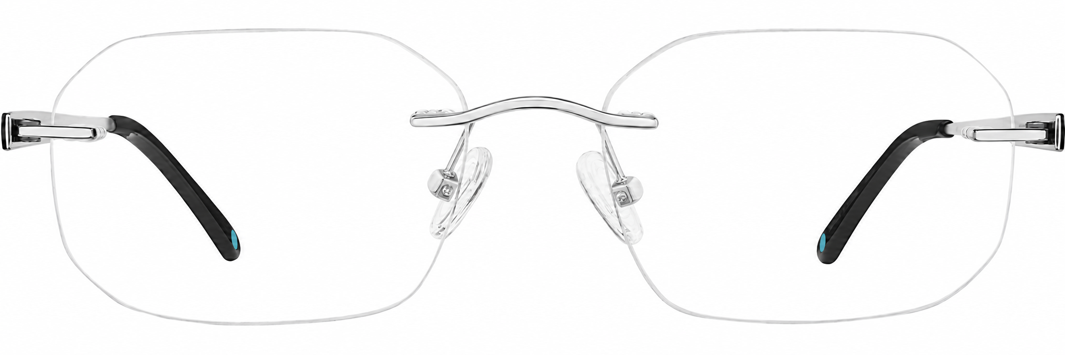 Silver Customizable Titanium Rimless Glasses · Silver · reference