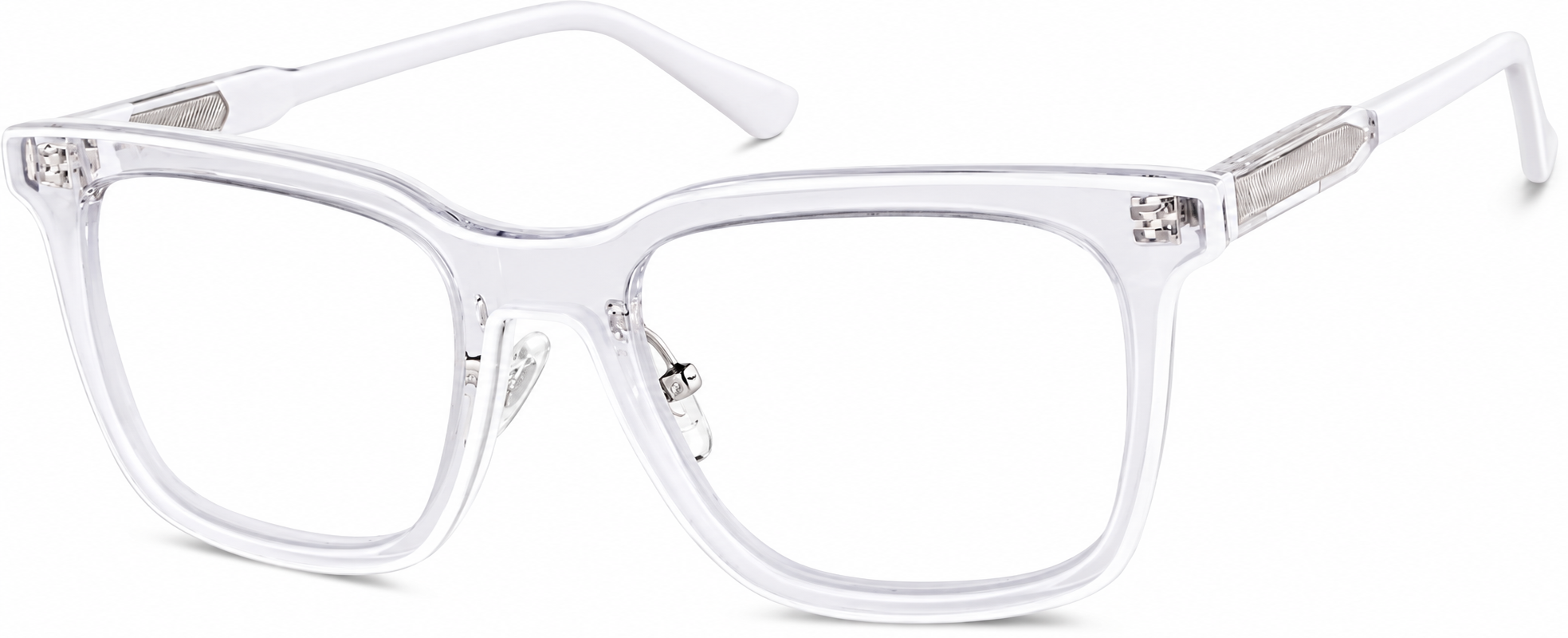 White Premium Square Glasses · White · reference