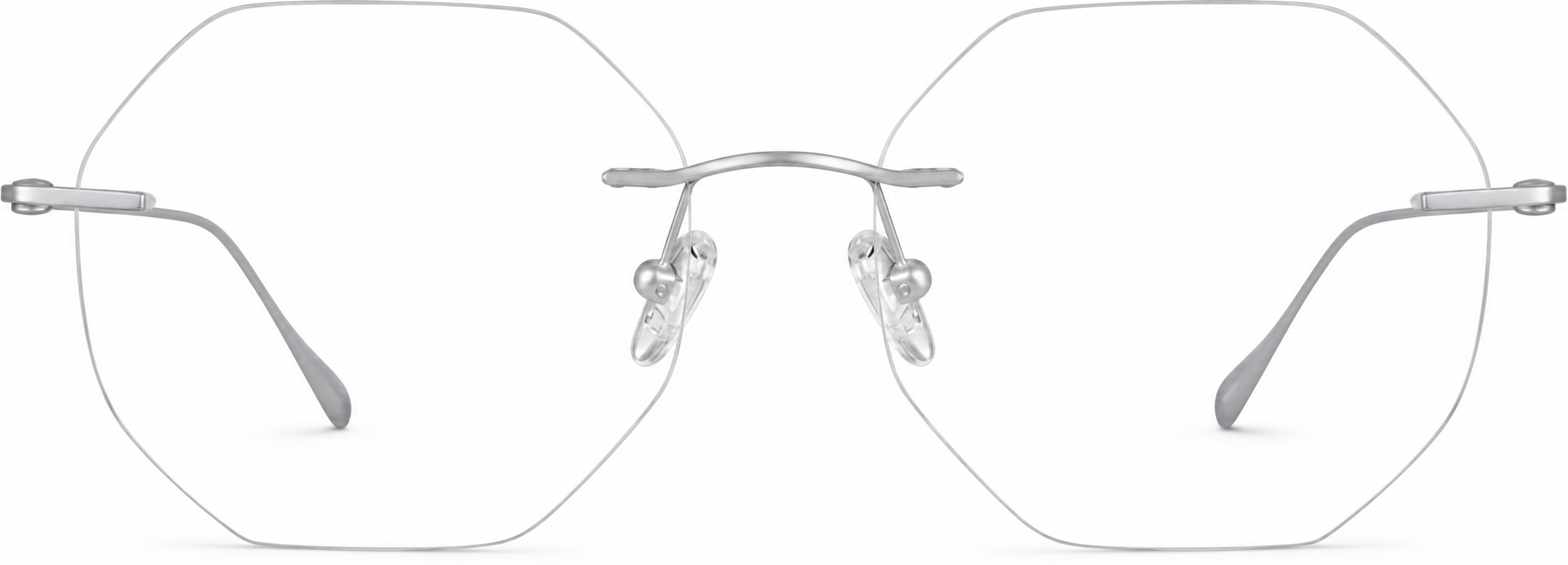 Silver Customizable Rimless Glasses · Silver · reference