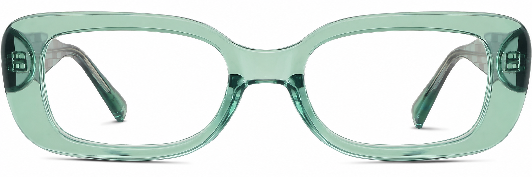Green Rectangle Glasses · Green · reference
