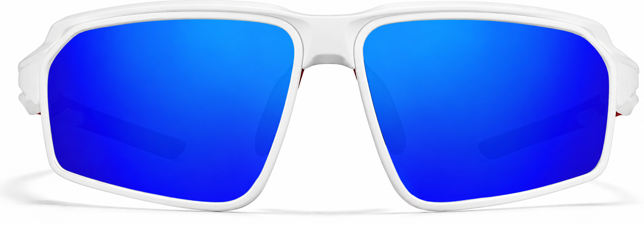 White with Blue Mirror Active Wrap-Around Sunglasses · White with Blue Mirror · reference
