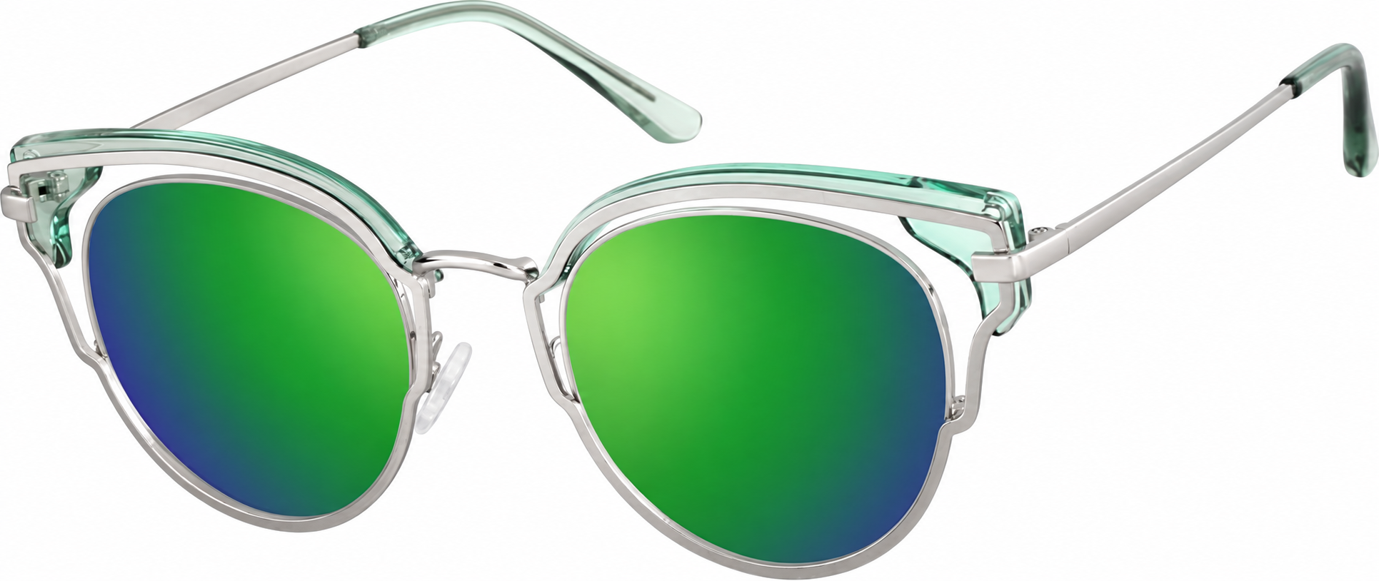 Premium Cat-Eye Sunglasses · Silver · reference